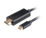 Akasa AK-CBCA12-18BK 1, 8 M USB C-típus HDMI Fekete Video átalakító kábel (AK-CBCA12-18BK)