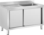 Royal Catering Кухненска мивка за търговски цели - 1 мивка - Royal Catering - Неръждаема стомана - 120 x 60 см RC-IKS07 (RC-IKS07)