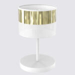 Emibig LUX LN1 WH GOLD Fehér Beltéri Asztali lámpa E27 IP20 EB-1650-LN1 (EB-1650-LN1)