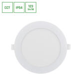 spectrumLED Dure 3 Downlight 18w Cct 230v 110deg Ip54 Ik06 Fi170x30 White Round (sli043008cct_pw)