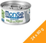 Monge Monoprotein Flakes Macskaeledel (Csirke és Borsó) - 24x80 g