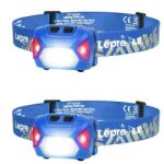 LEPRO Fejlámpa LED 300lm kék 2 db-os csomag 320014-B-2
