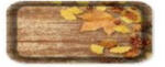 Báthory Tálca zserbós 33x14, 3x2 cm, műanyag, őszi leveles (SJ28)