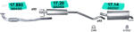Polmostrow Kipufogó szett - OPEL Astra H / H GTC 1.6i HB (2004-2010) (SET-POL-17593-1720-1714)