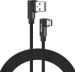 SAVIO Cablu transfer date si incarcare, Savio, CL-161, Nylon, USB la Micro USB, Unghi 90 grade, 1m, Negru (cl-161)