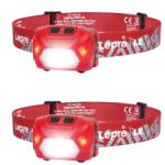 LEPRO USB-s LED fejlámpa 300lm piros 2 db 320014-R-2