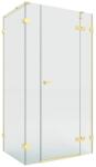 NEW TRENDY Eventa Gold Brushed cabină de duș 110x80 cm dreptunghiular auriu periat/sticlă transparentă EXK-8327 (EXK8327)