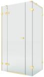 NEW TRENDY Eventa Gold Brushed cabină de duș 150x80 cm dreptunghiular auriu periat/sticlă transparentă EXK-8330 (EXK8330)