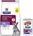 Hill's Prescription Diet 12kg Hill's Prescription Low Fat Digestive Care száraz kutyatáp + hozzáilló nedvestáp akcióban