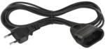 EMOS Cablu flexibil bifilar 3 m / 1 priză / negru / PVC / 0, 75 mm2