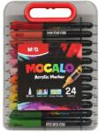 M&G Marker acrilic M&G MOCALO, vârf pensulă - set de 24 de culori