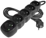 EMOS Cablu prelungitor 3 m / 5 prize / negru / PVC / 1, 5 mm2