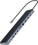 Baseus 12 az 1-ben Laptop Dokkoló Állomás Triple Display, 2x 4K HDMI, DP, 100W PD, 3x USB 3.0, USB-C, Gigabit Ethernet, SD/TF kártyaolvasó MacBook Dell HP Surface