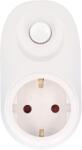Unitec 47535 Közbenső Dugó Dimmerrel, Aljzat Dimmer Izzókhoz és Nagyfeszültségű Halogén Lámpákhoz, Max. 280 W, Fehér (47535)
