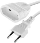 EMOS Cablu flexibil bifilar 5 m / 1 priză / alb / PVC / 0, 75 mm2