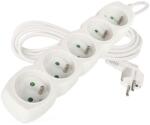 EMOS Cablu prelungitor 3 m / 5 prize / alb / PVC / 1 mm2