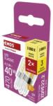 EMOS Bec LED Classic JC / G9 / 4, 2 W (40 W) / 470 lm / alb cald / 2 buc