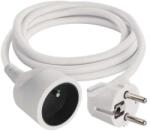 EMOS Cablu prelungitor 1, 5 m / 1 priză / alb / PVC / 1 mm2