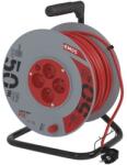 EMOS Cablu prelungitor pe tambur 50 m / 4 prize / roșu / PVC / 230 V / 1, 5 mm2