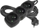 EMOS Cablu prelungitor 5 m / 3 prize / negru / PVC / 1 mm2