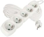 EMOS Cablu prelungitor 10 m / 5 prize / alb / PVC / 1 mm2