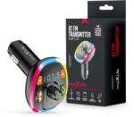 Maxlife MXFT-04 Bluetooth FM-transmitter/autós töltő 15W - 2xUSB - fekete, RGB (ML340164)