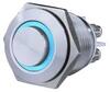 GAO Csengő nyomógomb, beépíthető, fém, kék LED fénnyel 12V, 1, 5A 18mm 0083076302 (0083076302)