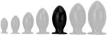 EggPlay Anál plug tojás alakú extra nagy 14 cm x 7, 5 cm fekete PVC