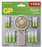 GP Batteries alkáli elem SUPER AA 12+AAA 12+Ventilátor BL