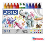  Zsírkréta 12/klt FILA DOMS jumbo 12 szín+1 ezüst, bliszteren N80499 (BAR_236441120)