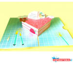  Képeslap MAR Tortaszelet Kirigami 23OR02 (BAR_076950002)