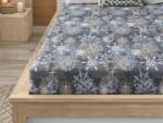  Cearsaf din microfibra SNOWFLAKE albastru-gri 180x200 cm