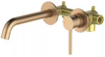AREZZO design Astro egykaros fali mosdó csaptelep, szálcsiszolt bronz AR-90015BB (AR-90015BB)