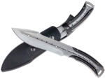 Depox Cutit de vanatoare DEPOX®, Comando Friend, 33 cm, otel inoxidabil, argintiu, teaca piele inclusa (2943)