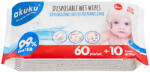 AKUKU 99% víztartalmú nedves törlőkendő - 70 db (783369)