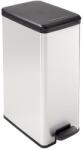 Keter Pedálos szemetes, 40 l, CURVER ˝Slim Bin˝, fekete-ezüst