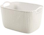 CURVER Kötött hatású kosár, L méret, CURVER "Knit", fehér (226379)