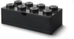 LEGO® Tárolódoboz íróasztalra, fiókos, LEGO "Brick 4x2", fekete (40211733) - csillag