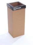 RECOBIN Szelektív hulladékgyűjtő, angol felirat, 50 l, RECOBIN "Office", fekete (97A10)