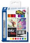 STAEDTLER Krétamarker készlet, 2, 4 mm, kúpos, STAEDTLER "Lumocolor® 344", 8 különböző szín (344 C8)