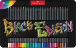 Faber-Castell Színes ceruza készlet, háromszögletű, fémdobozban, FABER-CASTELL "Black Edition", 36 különböző szín (116437) - csillag