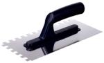 Extol Craft glettelőkanál 270×128×80mm rozsdamentes csempéző 10×10mm, műanyag nyél (84638)