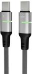 AVAX Töltőkábel, USB-C - USB-C, 60W, 2 m, AVAX "CB632 Steely LED", fekete (AVAX_CB633)