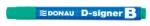 DONAU Táblamarker, 2-4 mm, kúpos, DONAU "D-signer B", zöld (7372001-06PL) - csillag