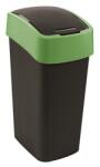 Keter Billenős szemetes, 45 liter, CURVER "Pacific flip bin", fekete/zöld (229412) - csillag