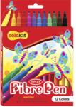 COLOKIT Filctoll készlet, COLOKIT "FibrePen", 12 különböző szín (FP-01) - csillag