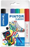 Pilot Dekormarker készlet, 1 mm, PILOT "Pintor F" 6 különböző klasszikus szín (PIN-NORM-S6-F) - csillag