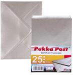PUKKA PAD Boríték, C6, enyvezett, PUKKA PAD "Silver", ezüst (9065-ENV) - csillag