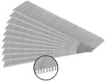Extol pótpenge tapétavágó késhez, 10 db, 18×100×0, 5 mm, törhető, SK5 acél, HRC >64, fogazott vágóél (8855095)