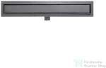 AREZZO design 2in1 800 mm-es rozsdamentes acél folyóka, gun metal AR-800DGM (AR-800DGM)